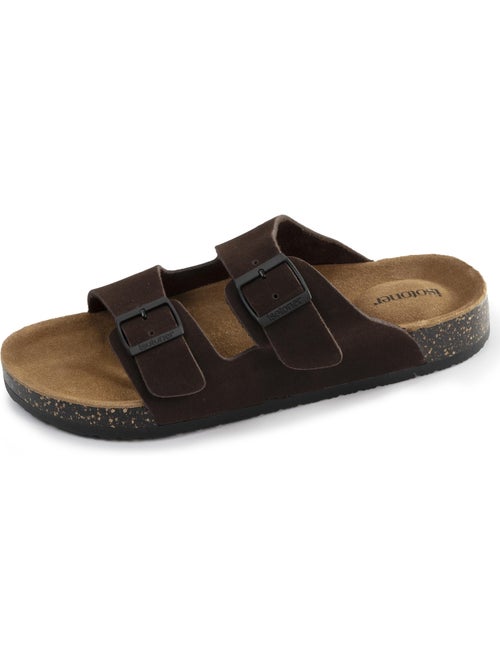 Sandalias con correas dobles ultra cómodas, plantilla de cuero isotoner - Kiabi Sandalias con correas dobles ultra cómodas, plantilla de cuero isotoner - Kiabi