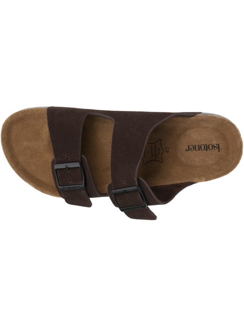 Sandalias con correas dobles ultra cómodas, plantilla de cuero isotoner - Kiabi Sandalias con correas dobles ultra cómodas, plantilla de cuero isotoner - Kiabi