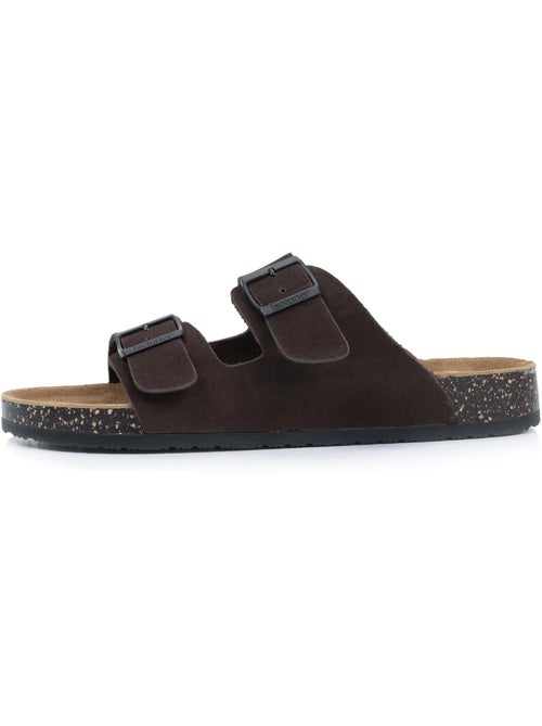 Sandalias con correas dobles ultra cómodas, plantilla de cuero isotoner - Kiabi Sandalias con correas dobles ultra cómodas, plantilla de cuero isotoner - Kiabi
