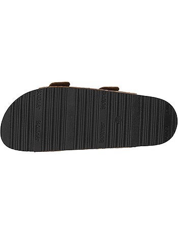 Sandalias plantilla de cuero parche confort everywear tacón isotoner