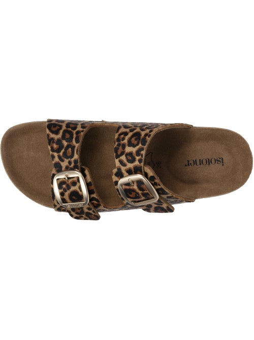 Sandalias con correas dobles ultra cómodas, plantilla de cuero isotoner - Kiabi Sandalias con correas dobles ultra cómodas, plantilla de cuero isotoner - Kiabi
