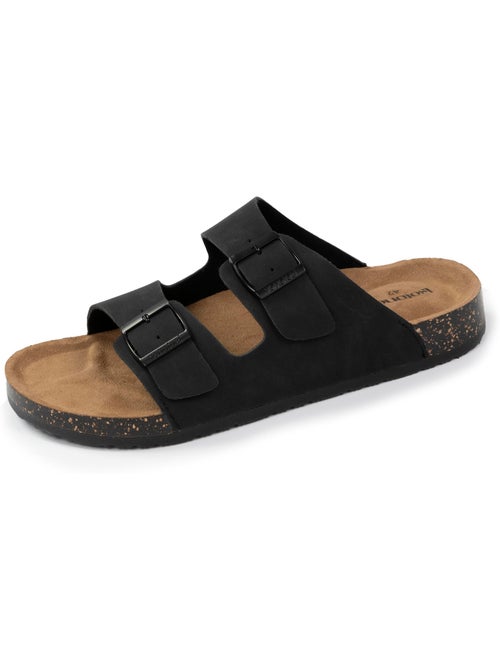 Sandalias con correas dobles ultra cómodas, plantilla de cuero isotoner - Kiabi Sandalias con correas dobles ultra cómodas, plantilla de cuero isotoner - Kiabi