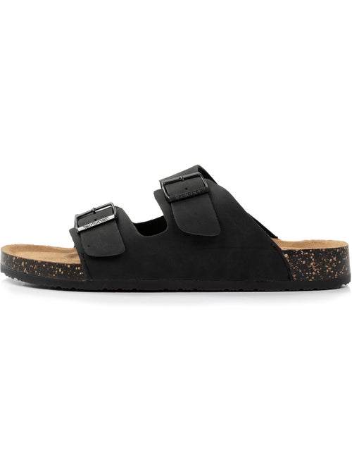 Sandalias con correas dobles ultra cómodas, plantilla de cuero isotoner - Kiabi Sandalias con correas dobles ultra cómodas, plantilla de cuero isotoner - Kiabi