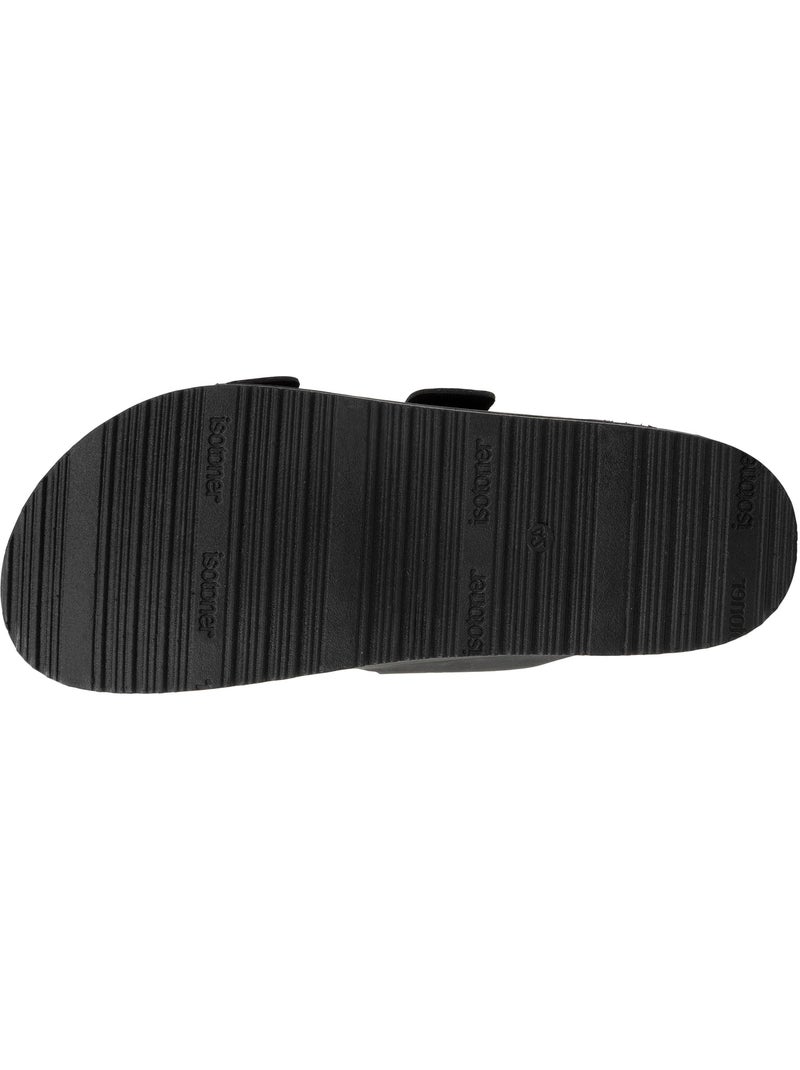 Sandalias con correas dobles ultra cómodas, plantilla de cuero  isotoner Negro - Kiabi