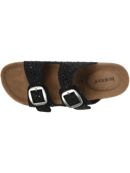 Sandalias con correas dobles ultra cómodas, plantilla de cuero isotoner - Kiabi Sandalias con correas dobles ultra cómodas, plantilla de cuero isotoner - Kiabi