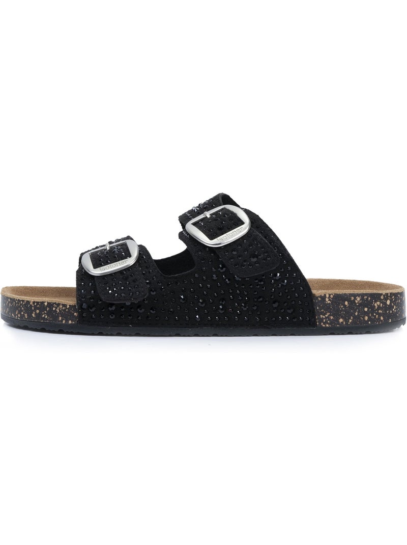 Sandalias con correas dobles ultra cómodas, plantilla de cuero  isotoner Negro - Kiabi
