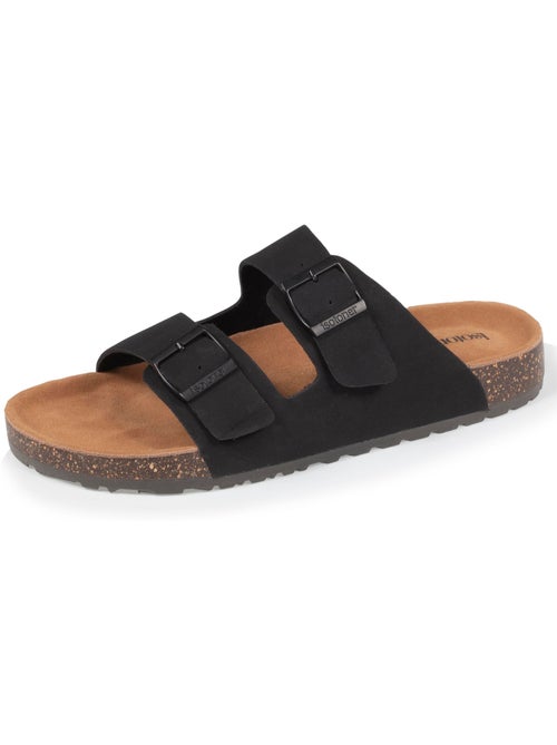 Sandalias con correas dobles ultra cómodas, plantilla de cuero isotoner - Kiabi Sandalias con correas dobles ultra cómodas, plantilla de cuero isotoner - Kiabi