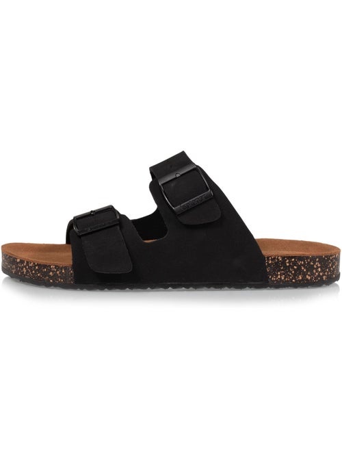 Sandalias con correas dobles ultra cómodas, plantilla de cuero isotoner - Kiabi Sandalias con correas dobles ultra cómodas, plantilla de cuero isotoner - Kiabi