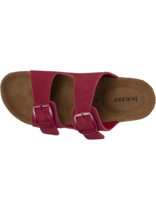 Sandalias con correas dobles ultra cómodas, plantilla de cuero isotoner - Kiabi Sandalias con correas dobles ultra cómodas, plantilla de cuero isotoner - Kiabi