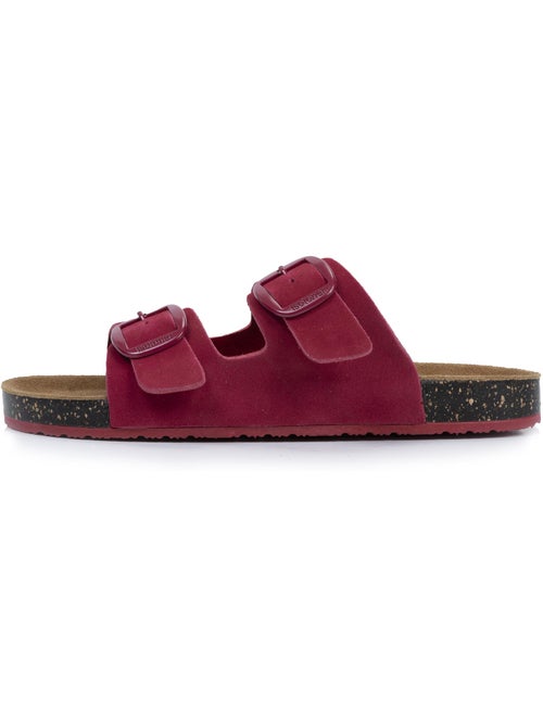 Sandalias con correas dobles ultra cómodas, plantilla de cuero isotoner - Kiabi Sandalias con correas dobles ultra cómodas, plantilla de cuero isotoner - Kiabi