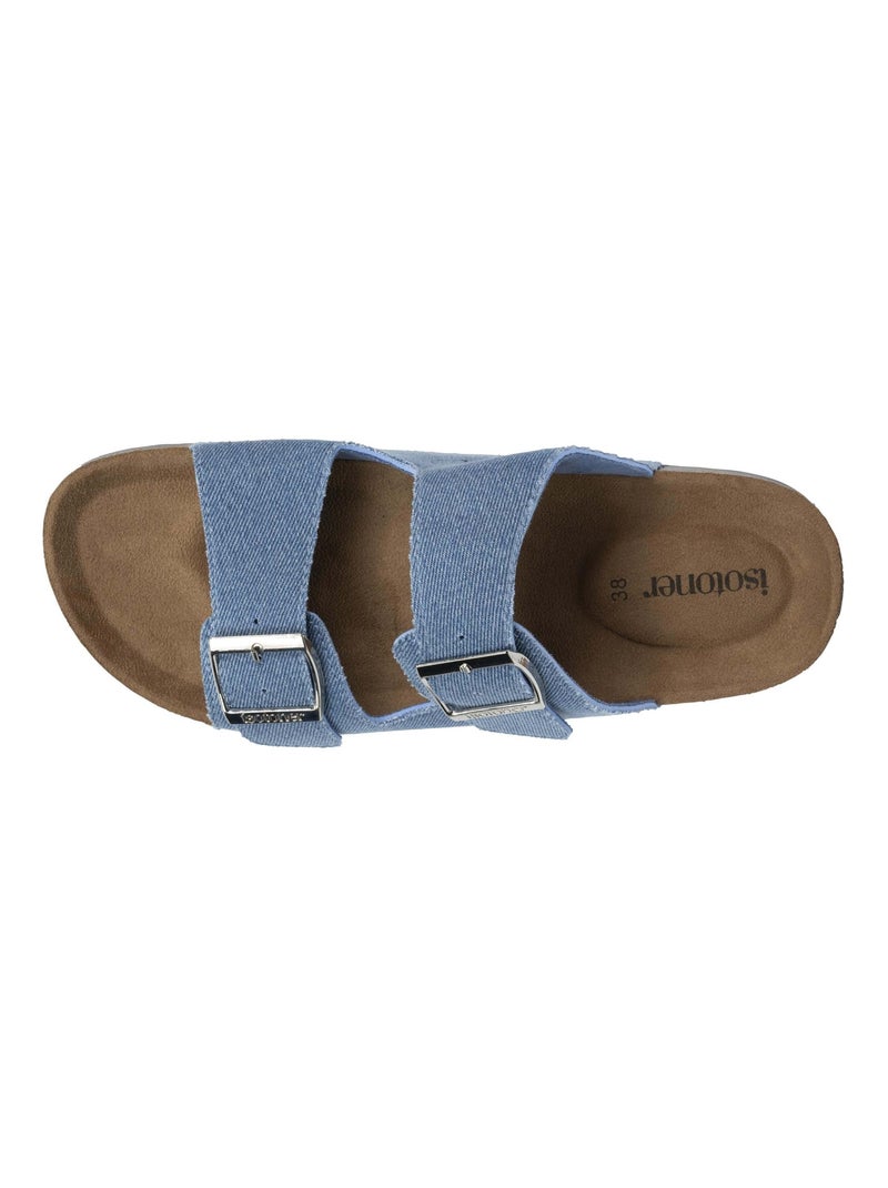 Sandalias con correas dobles ultracómodas  Isotoner Azul Azul - Kiabi