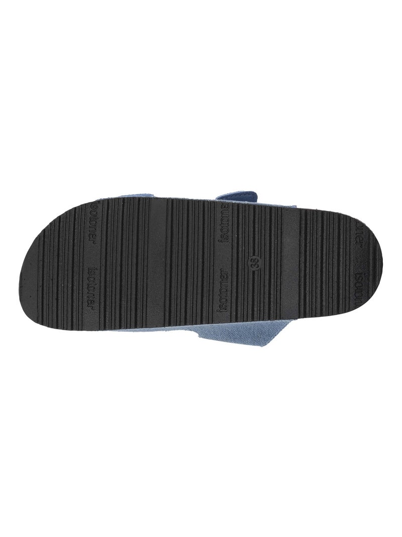 Sandalias con correas dobles ultracómodas  Isotoner Azul Azul - Kiabi