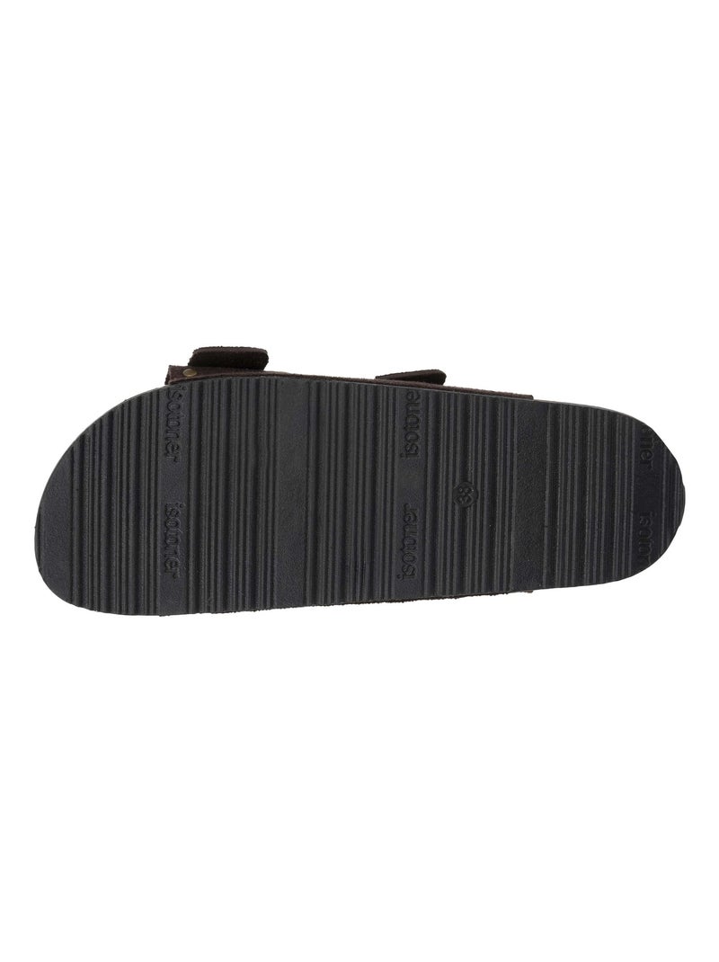 Sandalias con correas dobles ultracómodas  Isotoner Marrón chocolate - Kiabi