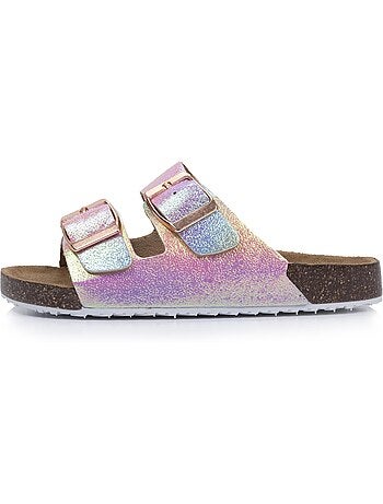 Sandalias sandalias de doble tira, cómodas, suela ligera, sandalias de playa, isotoner