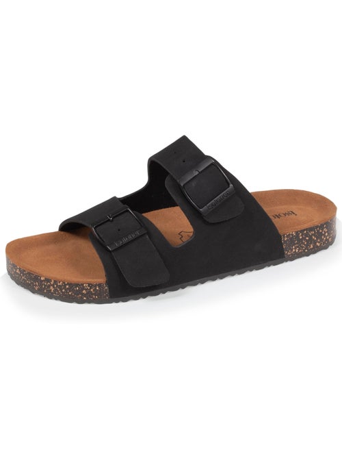 Sandalias con correas ultracómodas, plantilla de cuero  isotoner - Kiabi