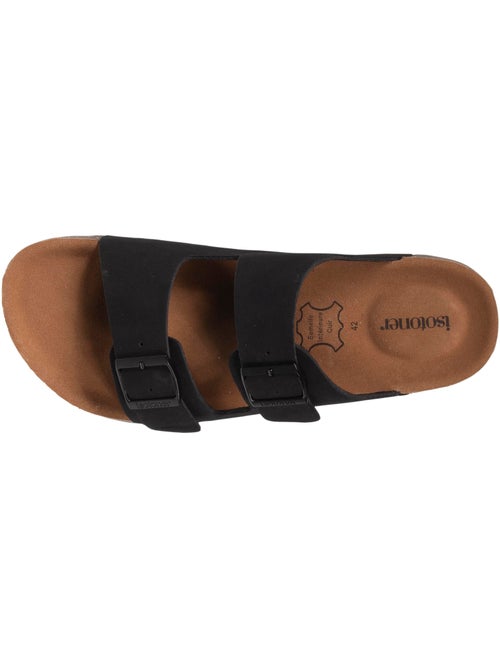Sandalias con correas ultracómodas, plantilla de cuero  isotoner - Kiabi