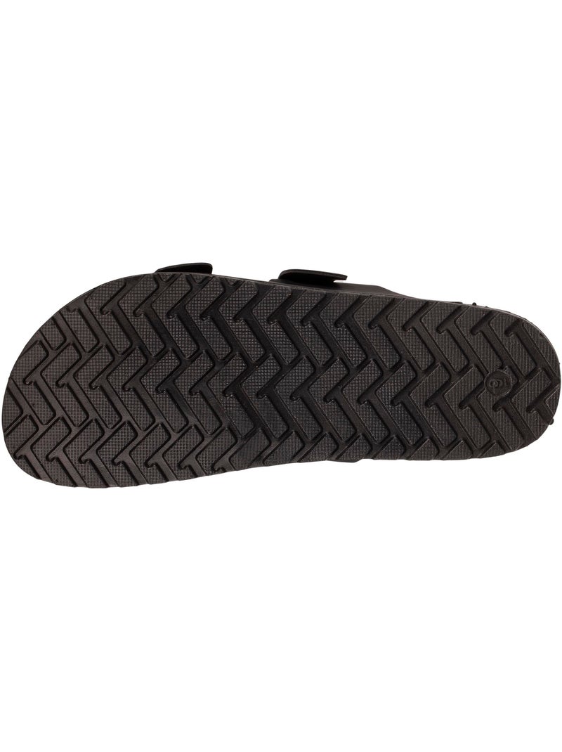 Sandalias con correas ultracómodas, plantilla de cuero  isotoner Negro - Kiabi
