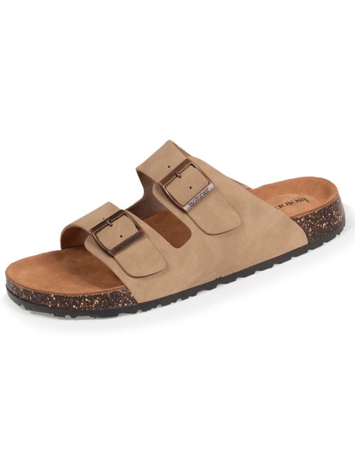 Sandalias con correas ultracómodas, plantilla de cuero isotoner - Kiabi Sandalias con correas ultracómodas, plantilla de cuero isotoner - Kiabi