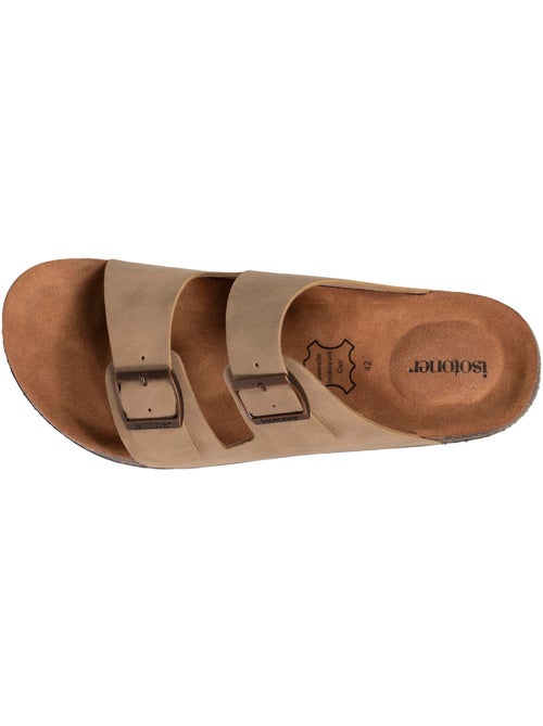 Sandalias con correas ultracómodas, plantilla de cuero isotoner - Kiabi Sandalias con correas ultracómodas, plantilla de cuero isotoner - Kiabi
