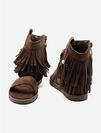 Sandalias con cremallera