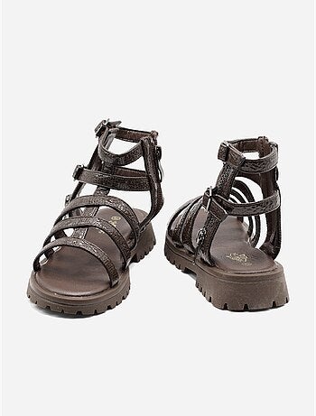 Sandalias con cremallera