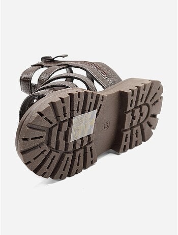 Sandalias con cremallera