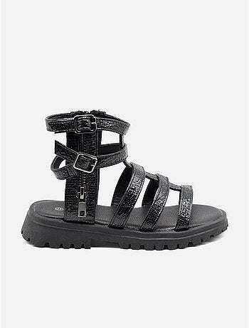 Sandalias con cremallera