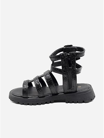 Sandalias con cremallera