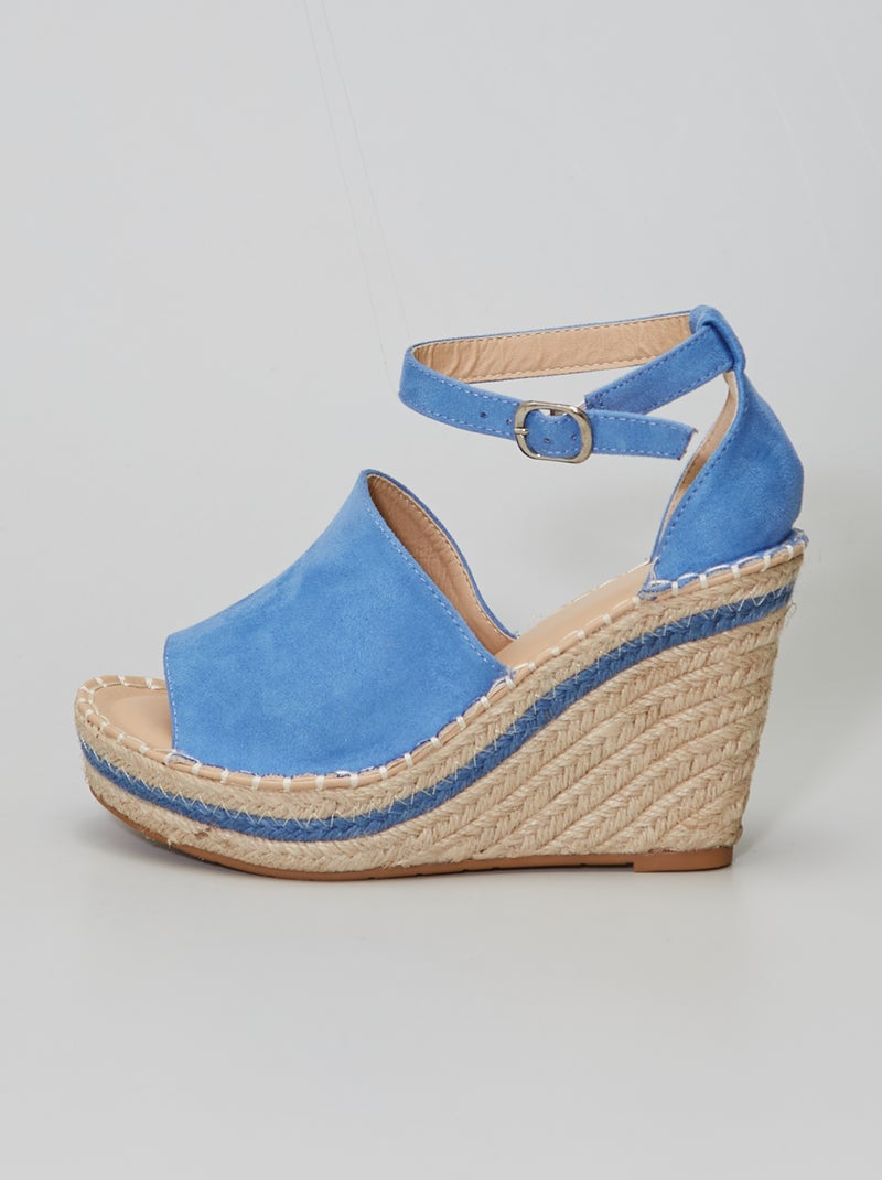 Sandalias con cuña azul - Kiabi