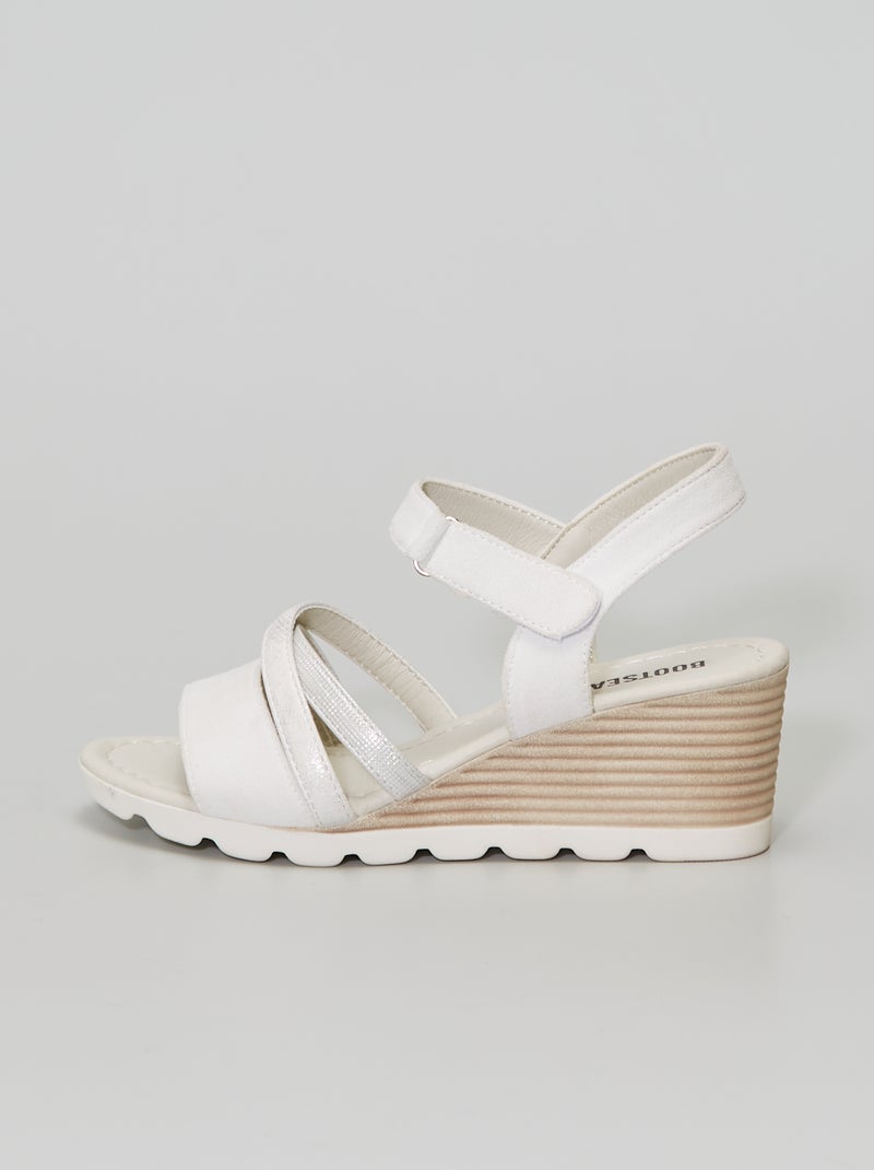 Sandalias con cuña blanco - Kiabi