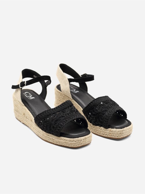 Sandalias con cuña de ganchillo - Kiabi Sandalias con cuña de ganchillo - Kiabi