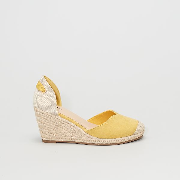 Sandalias con cuña en dos materiales null - AMARILLO - Kiabi - 15,00€