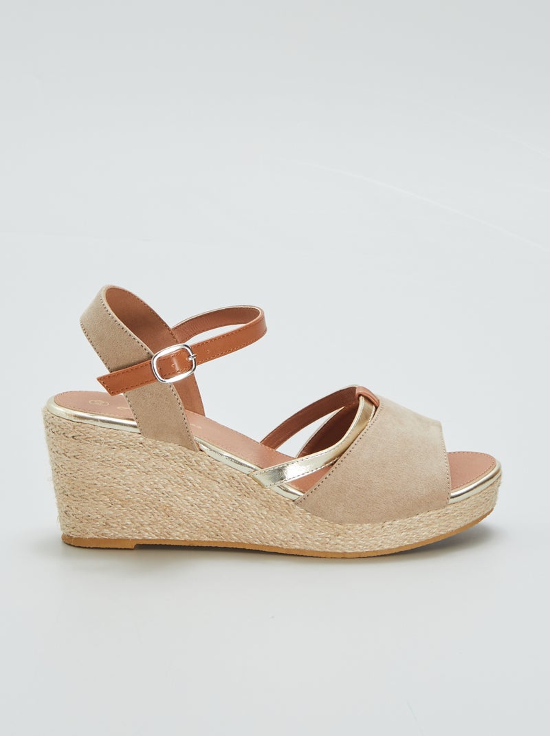 Sandalias con cuña MARRON - Kiabi