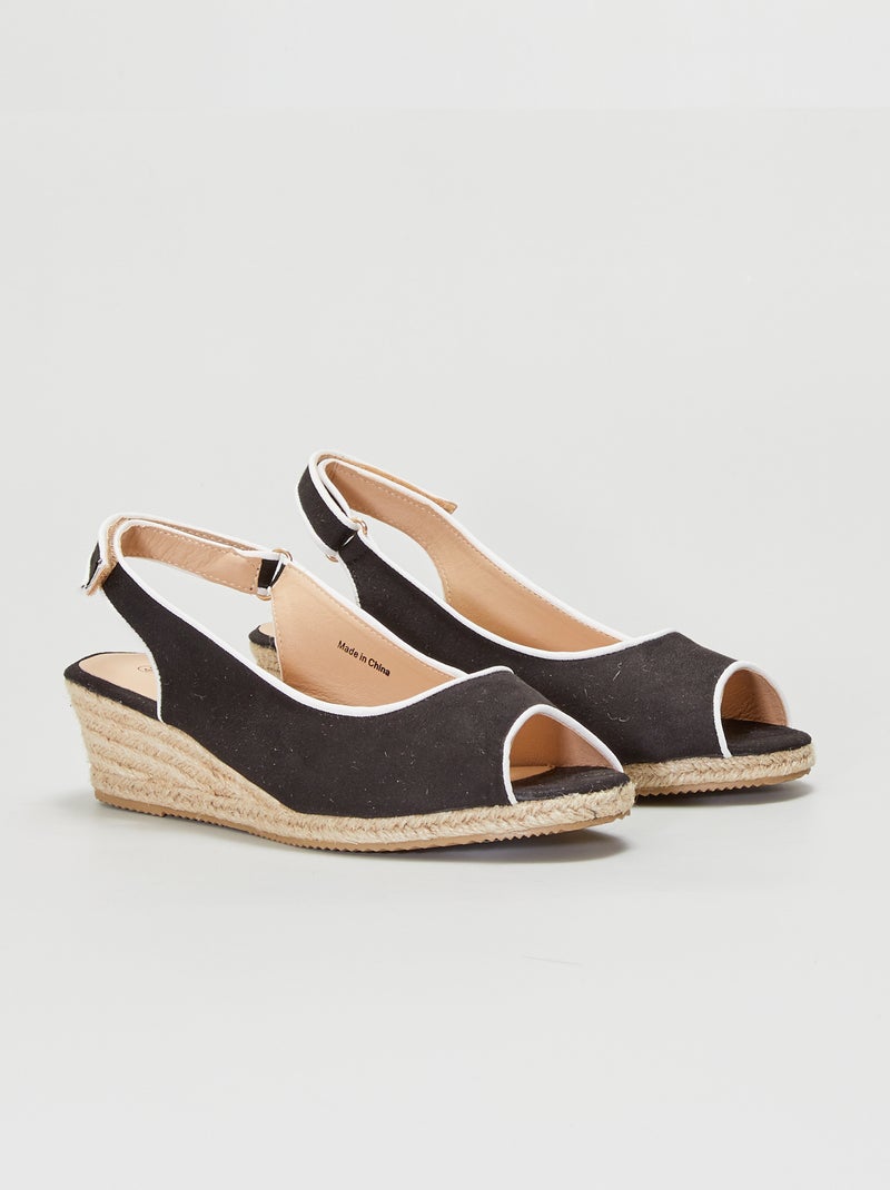 Sandalias con cuña negro - Kiabi