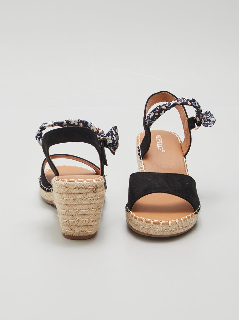 Sandalias con cuña NEGRO - Kiabi