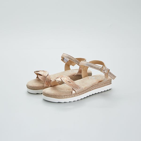 Sandalias con cuña y tiras trenzadas null - ROSA - Kiabi - 22,00€