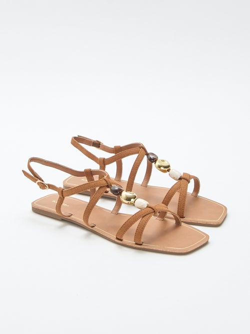 Sandalias con detalles de joyas - Kiabi
