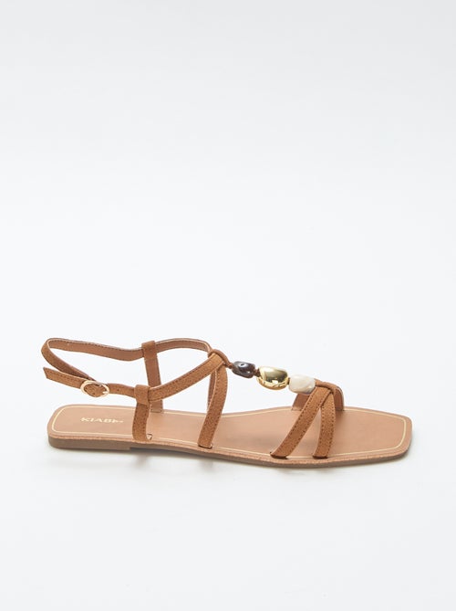 Sandalias con detalles de joyas - Kiabi