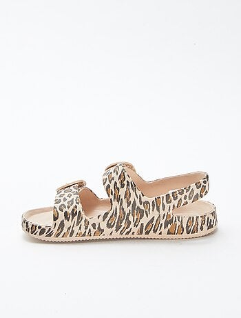 Sandalias con doble tira de goma moldeada