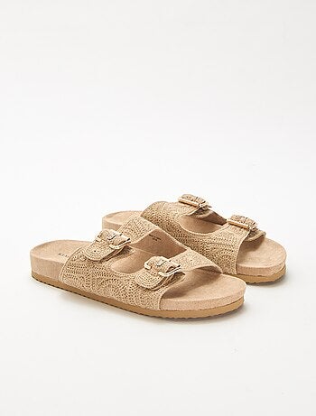 Sandalias con doble tira de macramé
