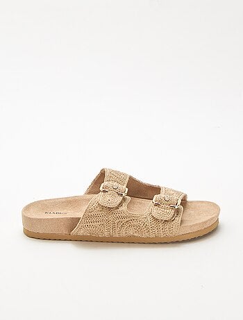 Sandalias con doble tira de macramé
