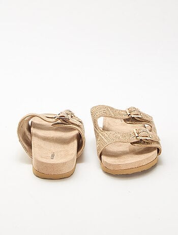 Sandalias con doble tira de macramé