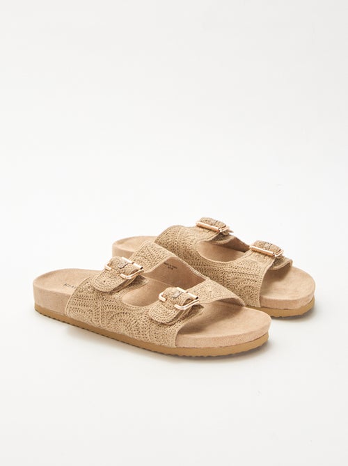 Sandalias con doble tira de macramé - Kiabi