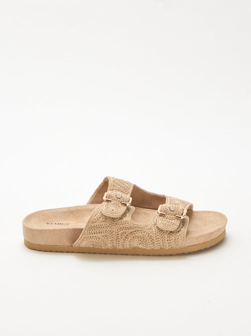 Sandalias con doble tira de macramé - Kiabi