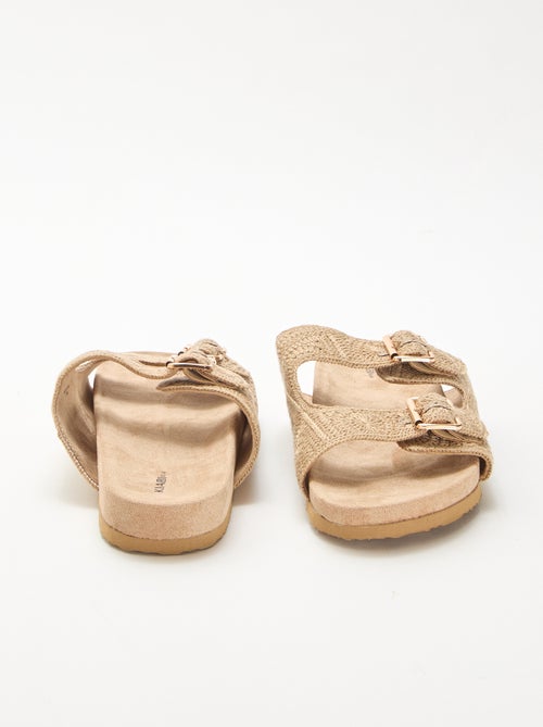 Sandalias con doble tira de macramé - Kiabi