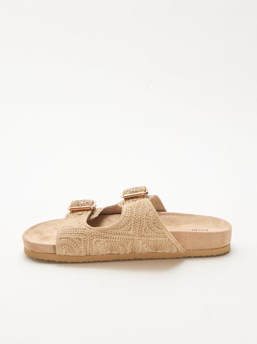 Sandalias con doble tira de macramé - Kiabi