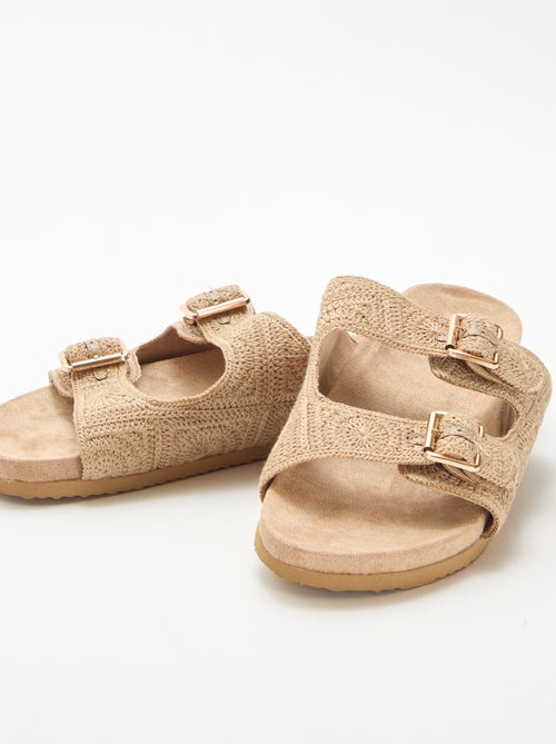 Sandalias con doble tira de macramé - Kiabi