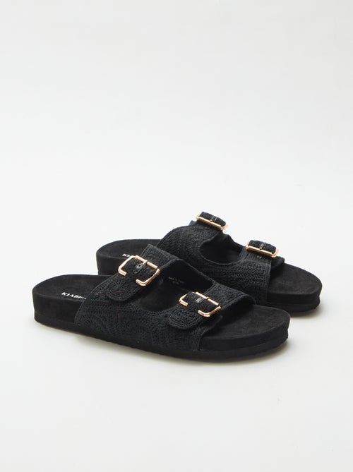 Sandalias con doble tira de macramé - Kiabi