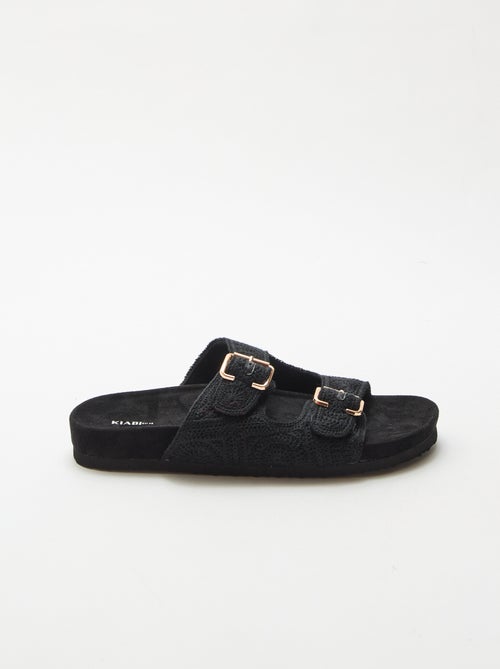 Sandalias con doble tira de macramé - Kiabi