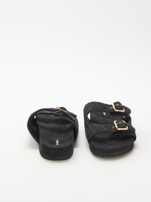 Sandalias con doble tira de macramé - Kiabi